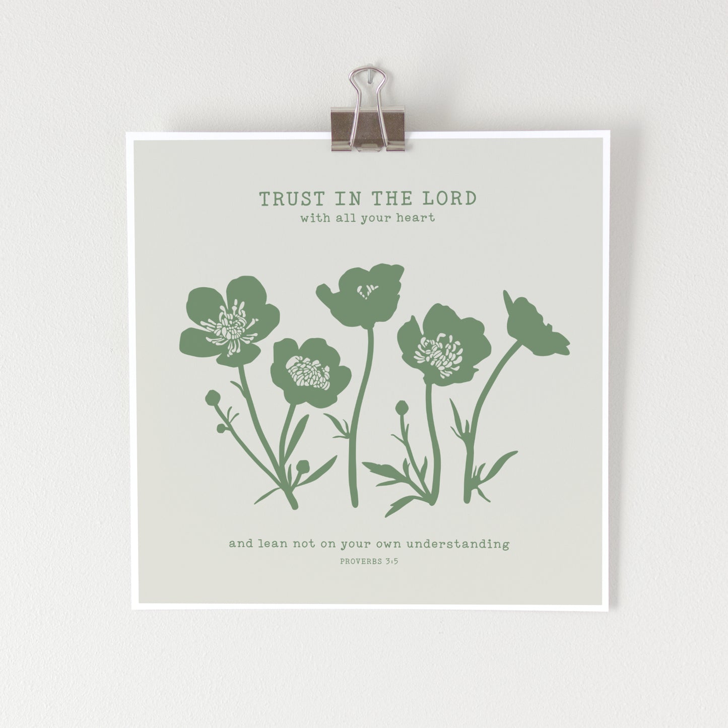 Proverbs 3:5 Fine Art Print