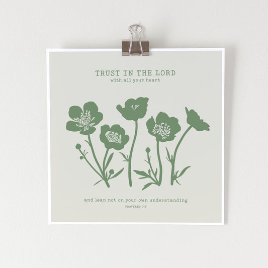 Proverbs 3:5 Fine Art Print