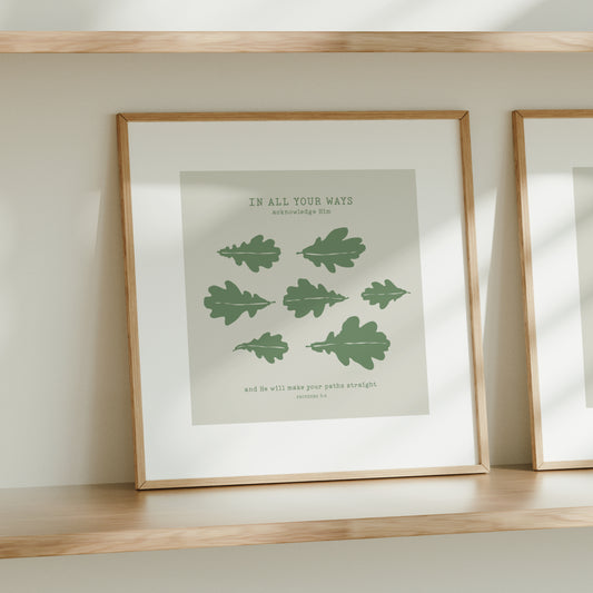 Proverbs 3:6 Fine Art Print