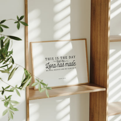 Typography Psalm 118:24 Fine Art Print